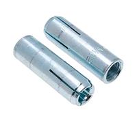 M10 Drop-In Wall Anchors, Knurled Seel Internally Threaded Expansion Anchor, 10 mm x 40 mm Dropin Bolt Sleeve, Plug, Machine Bolt Wedge Anchor for Concrete, Beton, Stone, Brick wall (pack of 10)