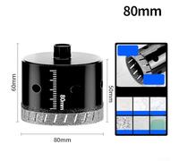 M10 Dry Drill Bit 20-90mm Hole Opener for Angle Grinder Coated Blade for Marble Glass Tiles Porcelain Stone Cutting Tool(80mm)