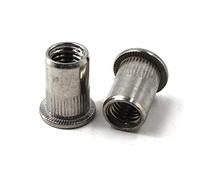 M10 Flat Head Rivet Nut Insert 304 Stainless Steel Rivet Nut Threaded Insert (Pack of 30)