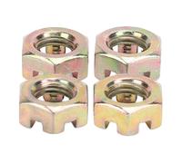 M10 Hex Slotted Nuts Steel Alloy Zinc Plating Wheel Alxe Hub Castle Nut Set for Quad Dirt Bike ATV Go Kart