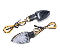 M10 LED Carbon Look Boost I Indicator Light Set for Motorbike Scooter Moped
