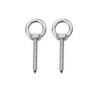 M10 Lifting Eye Bolts 304 Stainless Rigging Rings Screw for Pergola Canopy Fixing Gym Trapeze Swing Seat Timber Stud Anchoring (M8,2)