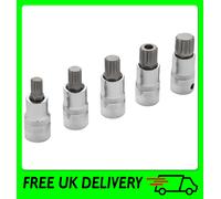 M10, M12, M14, M16 & M18 1/2" SPLINE BIT SET [BS01509] Set in Eva Foam