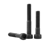 M10 M12 M14 M16 M18 M20 M22 M24 Half Thread Lengthened Long Hexagon Head Cap Hex socket Bolt Screw Black Grade 12.9 Steel(120mm-1pcs,M24)