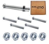 M10 Nuts & Bolt Set - 5 Pack (100mm Bolts & Nuts) Hex Bolt/Setscrew Fully Threaded