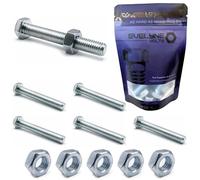 M10 Nuts & Bolt Set - 5 Pack (M10 x 50mm Bolts & M10 Nuts) Hex Bolt/Setscrew Fully Threaded