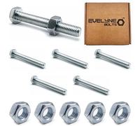M10 Nuts & Bolt Set - 5 Pack (M10 x 70mm Bolts & M10 Nuts) Hex Bolt/Setscrew Fully Threaded