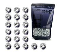 M10 Nyloc Steel Nuts, 10mm Self Locking Nuts with Nylon Inserts (20 Pack) Evelyne