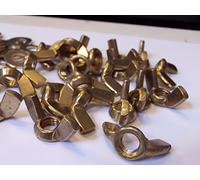 M10 SOLID BRASS WING NUTS WITH FREE M10 BRASS WASHERS 2/4 OR 10 PACKS (2)
