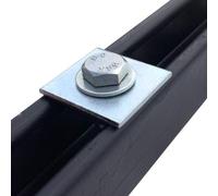 M10 SQUARE PLATE WASHERS - 40X40X3MM BZP MILD STEEL - 1 BOX OF 100