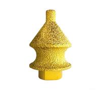 M10 Thread Cone Chamfer Bit for Angle Grinder, Emery Silicon Carbide Grinding Wheel for Tile Glass Porcelain Stone Beveling Polishing, 38mm or 50mm Gold Finish Tool(38mm)