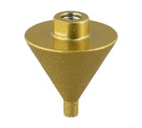 M10 Threaded Cone Shaped Grinding Wheel Efficient Solution For Enhancing the Finish of Exposed Holes in Tiles (50mm Grit 80)