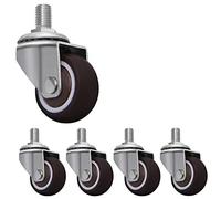 M10 Threaded Furniture Casters 38mm (1.5") & 50mm (2") TPR Rubber Wheels 150kg CapacityPerfect for Office Chairs & Desk Accessories