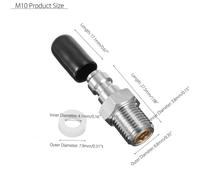 (M10) Threads PCP Fill Nipple Stainless Steel 8mm Air Tank One Way Foster Fitting Screwed Joint