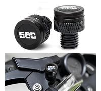 M10 x 1.25 Motorcycle Rearview Mirror Screw Caps Accessories for Trident 660 Trident 660 2025 2024 2021 2022 2023 Mirror Hole Cover in CNC Aluminum (Black)