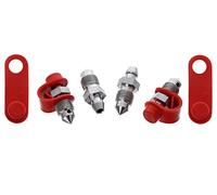 M10 X 1 29.9mm Stainless Steel Brake Bleed Screws Nipples (4) + covers