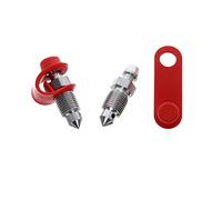 M10 X 1 34mm Stainless Steel Brake Bleed Screws Nipples (2) + Covers