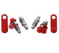 M10 X 1 34mm Stainless Steel Brake Bleed Screws Nipples (4) + Covers