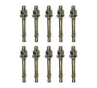 M10 x 120mm Through Bolt Wall Anchor Bolts - 10 Pack