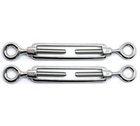 M10 x 150mm Eye & Eye Turnbuckles Wire Tensioner Strainer Closed Hook Threaded Hook A4 Marine Grade Stainless Steel (Pack of 2)