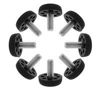 M10 x 25 x 35 mm Screw on Levelling Legs Adjustable Leveller Floor Protector for Home Furniture Office Table Sofa Leg 8 Pack