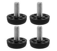 M10 x 25 x 35 mm Screw on Levelling Legs Floor Protector Adjustable for Home Furniture Office Table Sofa Leg 4 Pack
