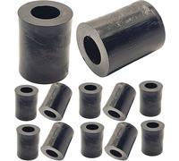 M10 x 30mm Black Nylon Spacers Standoff Washers, Pack of 12 - Cylindrical Insulating Plastic Bushing for PCB, Electronics, Motherboard, Robotics & DIY