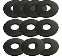M10 x 30mm Black Rubber Penny Washers, Pack of 10 - Wide-Form Sealing Vibration Dampening Mudguard Fender Washer for Automotive, Plumbing, Electrical & DIY