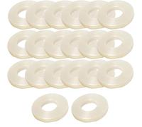 M10 x 30mm White Nylon Penny Washers, Pack of 20 - DIN 9021 Form G Wide-Form Plastic Insulating Fender Mudguard Washer for Electrical, Insulation, Automotive & DIY