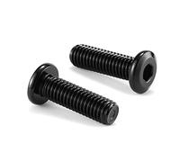 M10 x 35mm 20Pcs Flat Head Hex Socket Cap Screws Bolts, 304 Stainless Steel 18-8, Full Thread, Black Oxide by SG TZH (with Hex Spanner)