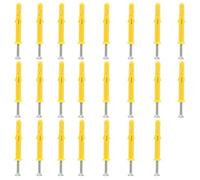 M10 x 80mm Wall Plugs with Self Tapping Screws, Phillips Flathead 304 Stainless Steel Screws, Plastic Screw Plugs, Fasteners Bolts for Plastic Wood Furniture and Drywall 20 Sets