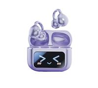 M100 Clip On Ear Headphones,Smart Touchscreen Bluetooth Earbuds, Open-Ear Earbuds,Clip-On Earphones,Wireless Headphones Bluetooth Open Ear Headphone,Waterproof Earphones with Built-in Mic (Purple)