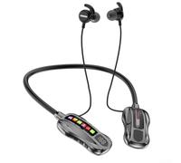M101S Neckband Headphones 20 Hours for Battery Life Magnetic Earbuds Game Mode Low Latency Clear Call Sports Earphones Purple(Black)