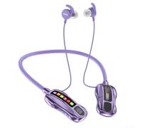 M101S Neckband Headphones 20 Hours for Battery Life Magnetic Earbuds Game Mode Low Latency Clear Call Sports Earphones Purple(Purple)