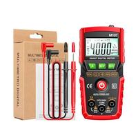 M107 Smart Digital Multimeter Universal Meter AC/DC Voltage Resistance Measurement Compact Portable Size Black/Red (Red)