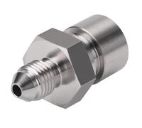 M10x1.0 Male Thread to Male Inverted Flare Brake Adapter, Stainless Steel Construction for Brake Line Connections AN4 to M10X1.0 1pcs