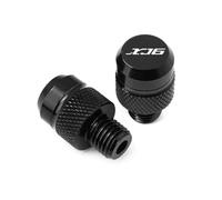 M10X1.25 Compatible With XJ6 Xj6 XJ6-S XJ6-F 2009 2010-2022 Motorcycle CNC Aluminum Rear View Mirror Hole Plug Screw Caps(A Black)