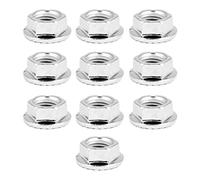 M10X1.25 Nut 10Pcs Fine Thread Hexal Nut Flange Nuts Fastener With Padn M10 1.25 Nut