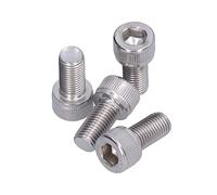M10X1 25 Schraube M10 1,25 4Pcs Hex Bolt Socket Cap Screw A2 Stainless Steel 1.25mm Fine Pitch Fastener Hardware (M10*20)