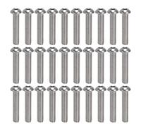 M10x1.5 Hex Socket Button Head Screw Set, A2 Stainless Steel Coarse Thread Screws, ISO7380 Standard, 30Pcs Kit for Automotive Engineering DIY and Food Industry Applications (M10*50)