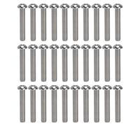M10x1.5 Hex Socket Button Head Screw Set, A2 Stainless Steel Coarse Thread Screws, ISO7380 Standard, 30Pcs Kit for Automotive Engineering DIY and Food Industry Applications (M10*60)