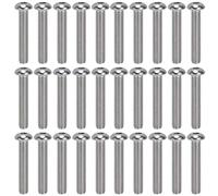 M10x1.5 Hex Socket Button Head Screw Set, A2 Stainless Steel Coarse Thread Screws, ISO7380 Standard, 30Pcs Kit for Automotive Engineering DIY and Food Industry Applications (M10*55)