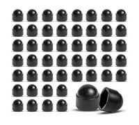 M10x17x20 Hex Nut Caps 50-Pack - Plastic Bolt Covers for Outdoor Furniture, Carriage Bolts & Machinery Protection