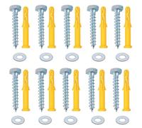 M10x50mm Heavy Duty Wall Plugs Tv Wall Bracket Screws for Fixing Aerial Mast Sky Dishes TV Mount Brackets 10 Pcs