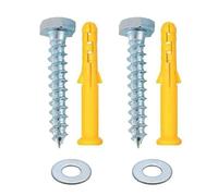 M10x50mm Heavy Duty Wall Plugs Tv Wall Bracket Screws for Fixing Aerial Mast Sky Dishes TV Mount Brackets 2 Pcs