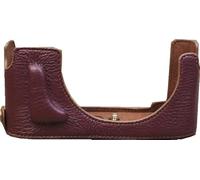 M11 Camera Case, Zakao Genuine Real Leather Half Bottom Opening Version Holster Camera Case with Hand Strap Protective Cover Bag Case for Leica M11 (Coffee)