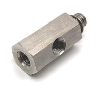 M12 1.5 to 1/8 NPT Oil Pressure Sensor Tee Adapter Turbo Supply Feed Line Gauge Stainless Steel M12x1.5 Female to M12x1.5 Male with 1/8 NPT Side Port Hose
