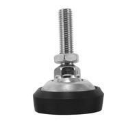 M12-1.75 Floor Scale Leveling Feet for 0.5-3 Ton Systems | Stainless Steel and Rubber, Warehouse Logistics Use, Modular Replacement, Silver Finish
