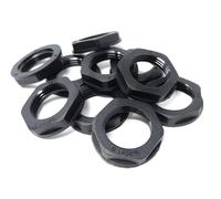 M12 12mm Nylon Locknut (Polyamide), Pack of 10 - Durable, Lightweight Fastening Solution (Black)