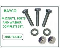 M12 Hexagon Head Bolts Hex Setscrews High Tensile Grade 8.8 Full Thread Fixings